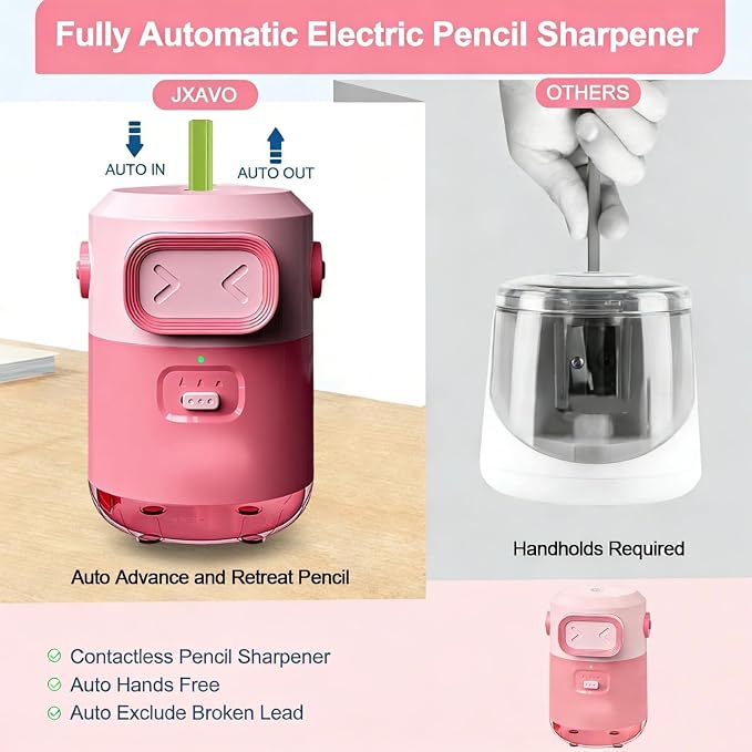 Electric Pencil Sharpener for Classroom Home, Automatic Colored Pencil - Image 4