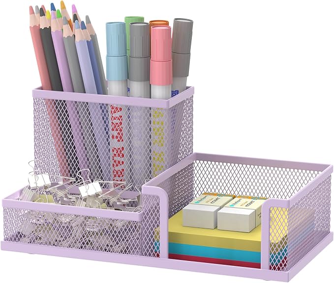 SUPEASY Mesh Pen Holder Desk Organizer, Office Supplies Pencil Storage by SUPEASY