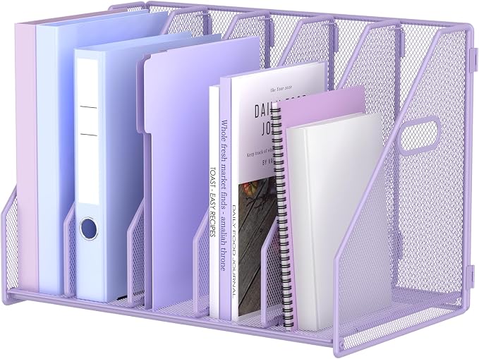 MINDEPOT Desk File Organizer Metal Desk Magazine Folder Holder by MINDEPOT