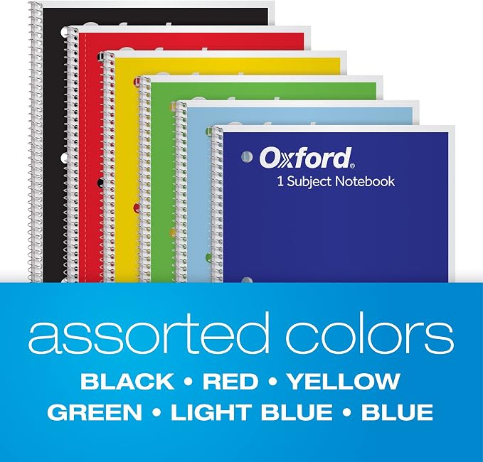 Oxford Spiral Notebooks, 1 Subject, Wide Ruled Notebooks - Image 7