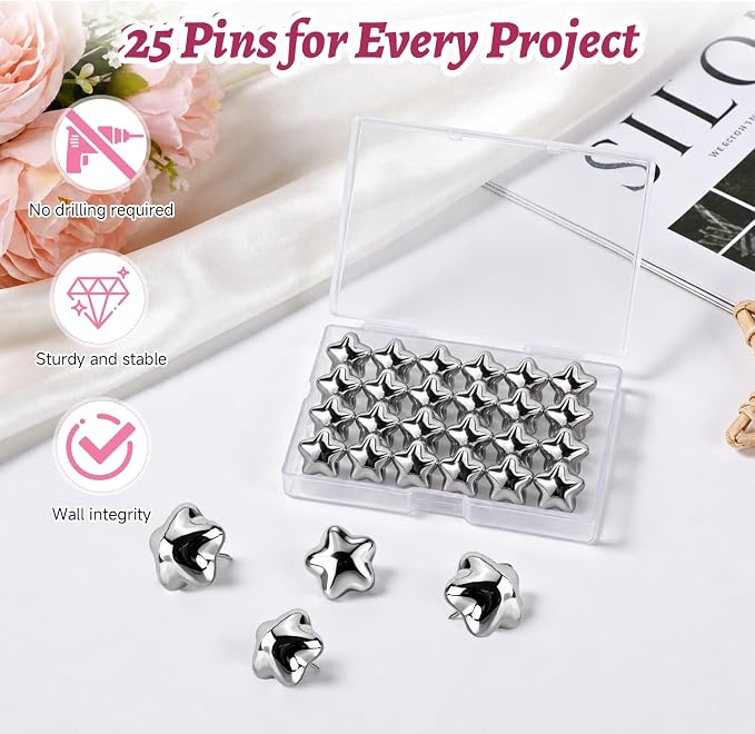 25 Pcs Decorative Thumb Tacks, Cute Decorative Push Pins - Image 5