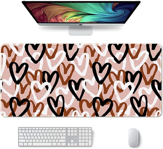 Auhoahsil Large Mouse Pad, XXL Desk Pad, Extened 35" x 15", Non-Slip Rubber Base by Auhoahsil