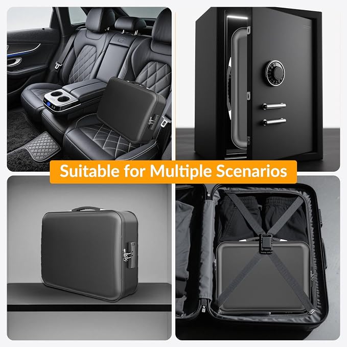 onvvippiv Hard Case Fireproof Document Box - Image 5