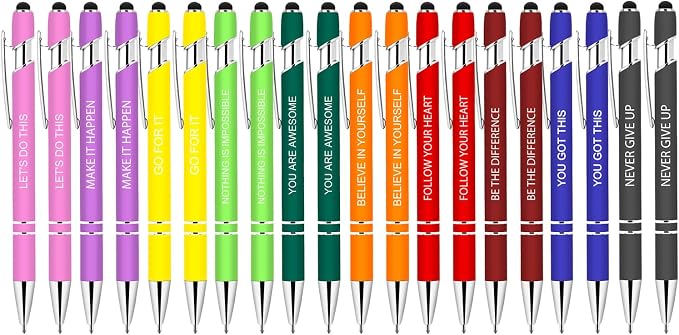 Luxeviss 20 Pcs Inspirational Pens Bulk by LuxevissWriteYourRise