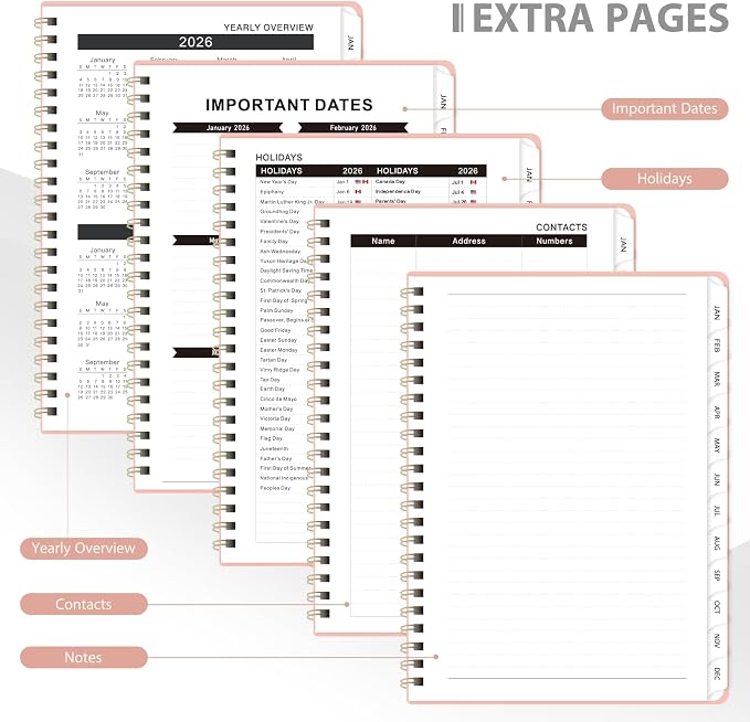 2026 Planner, Weekly and Monthly Calendar Academic Planner, Jan 2026 - Image 5