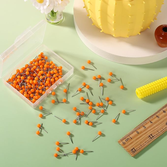 XIHIRCD 200pcs Push Pins, Map Tacks Round Head Map Push Pins Small Thumb Tacks - Image 3