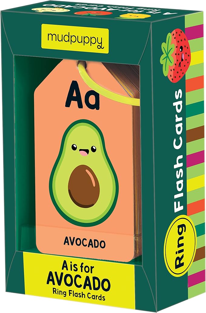 Mudpuppy A is for Avocado — Ring Flashcards 26 Durable Double Sided Alphabet - Image 3