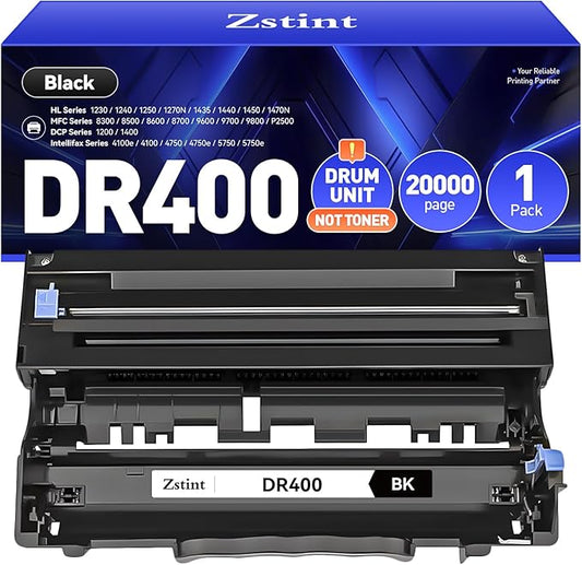 DR400 Drum Unit (Not Toner) Replacement for Brother DR400 DR-400 Imaging Drum Compatible with Brother Intellifax-4100e 4750e 5750e HL-1240 DCP-1200 1400 8350 MFC-8300 MFC-8500 MFC-9600 P2500 Printer-DeskLoop Office