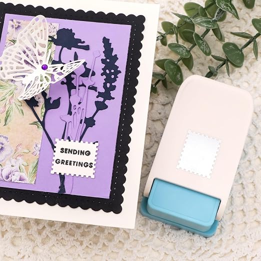 2 Pcs Stamp Punch, Rectangular Postage Stamps Punch, 1x0.8inch & Mini - Image 6