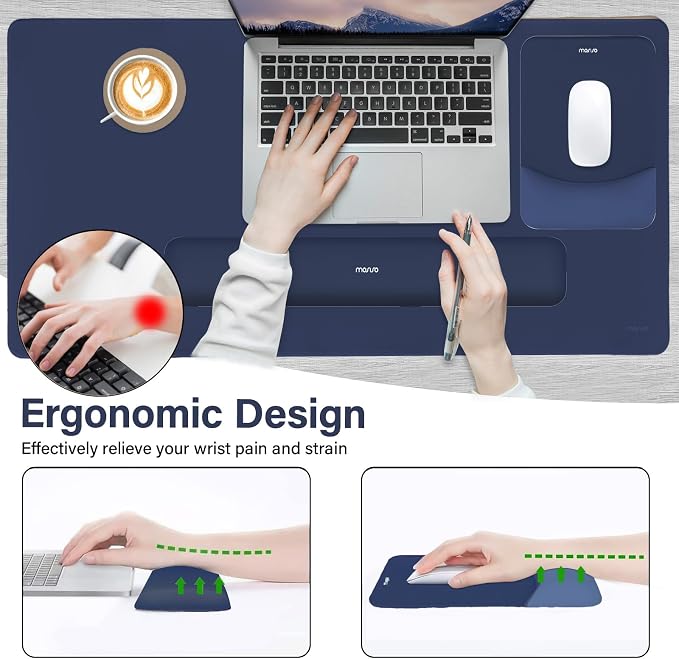 MOSISO Keyboard Mouse Pad Set, Large Gaming Mouse Pad&Rectangular Keyboard - Image 3