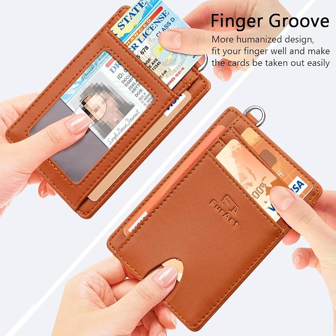 FurArt Slim Minimalist Wallet RFID Credit Card Holder - Image 3