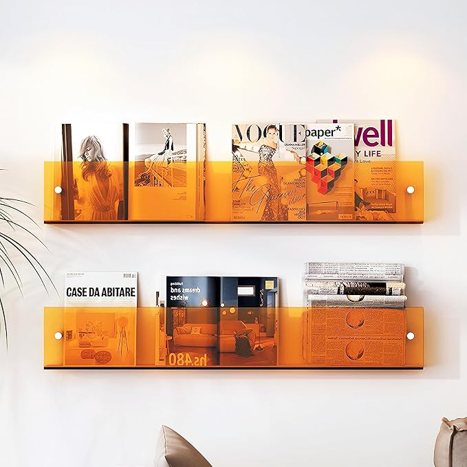ROYALITA 2-Pack Acrylic Magazine Holder Brochure Holder, Fashion Hanging - Image 6