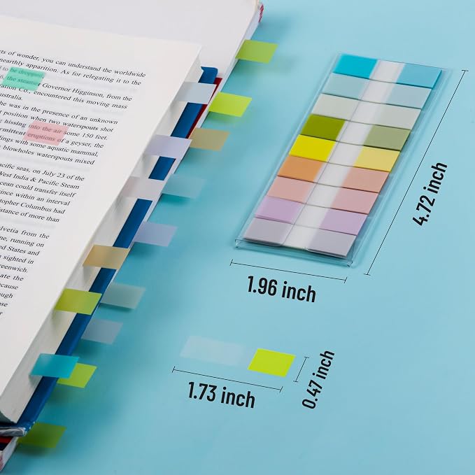 Golcellia Sticky Notes Tabs 900 Pieces Transparent Sticky Tabs, Writable - Image 2