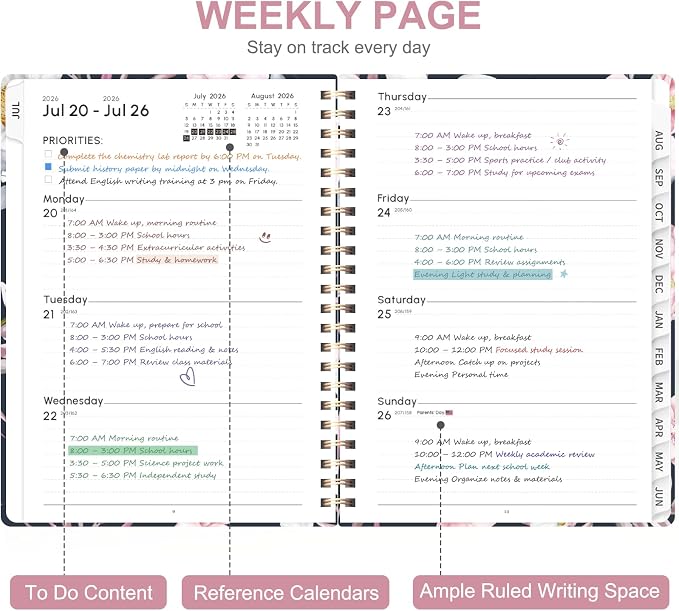 Planner 2026-2027, Weekly and Monthly Academic Planner, July 2026 - Image 3