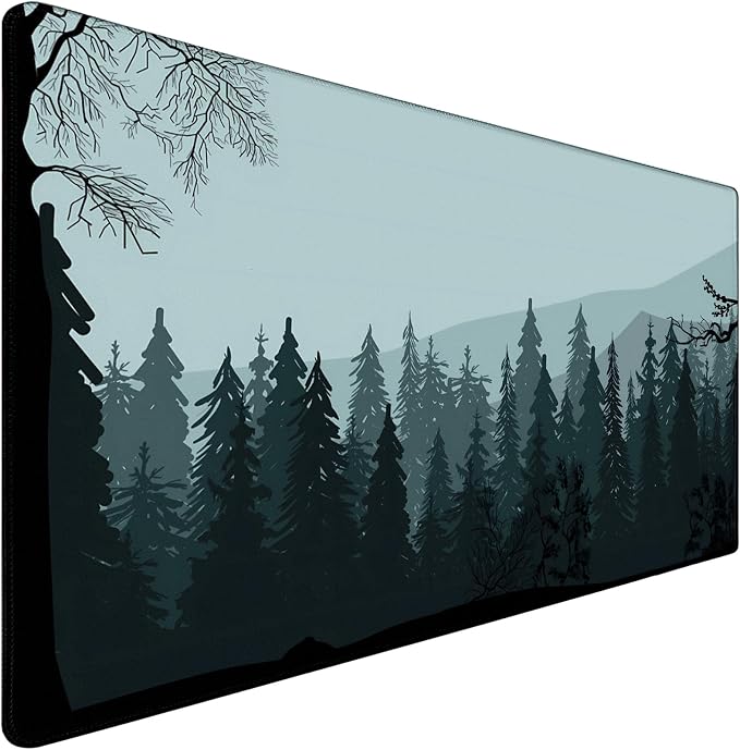 Mouse Pad Forest Background Pattern, Large Mouse Pad by Jovlio