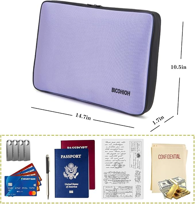 Portable Document Bag, Important Document Organizer, Storage Pouch File Folder - Image 2