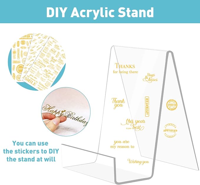 trophable 6 Pack Acrylic Book Stand Thickened Clear Book | Display Easel Holder - Image 7