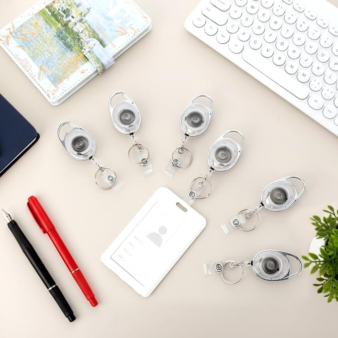Honoson 50 Pcs Heavy Duty Retractable Badge Reels Batch ID Badge Holder - Image 5