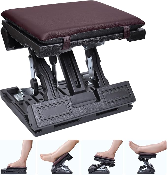 Scalebeard Foot Rest for Under Desk at Work, Height Adjustable Infinite Angle by Scalebeard