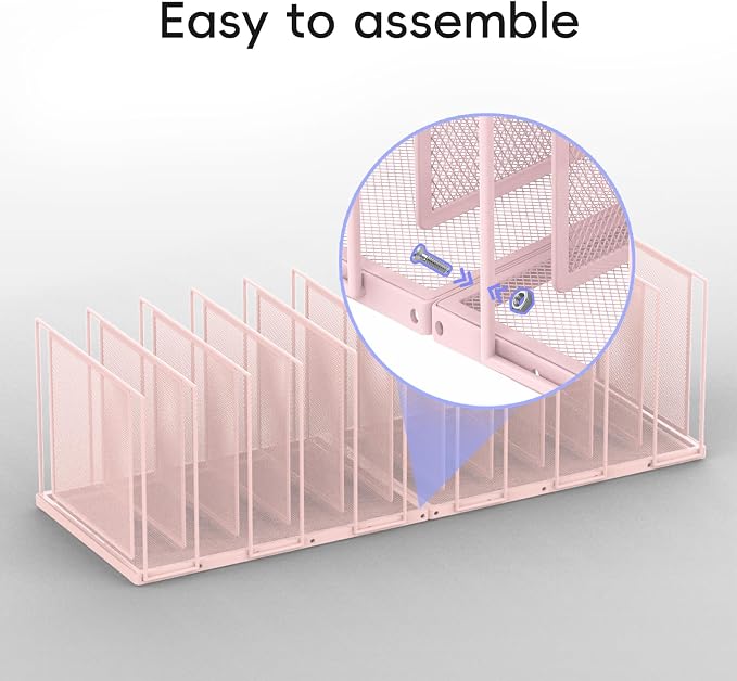File Organizer for Desk, 11-Section Vertical File Sorter, Paper Holder - Image 5