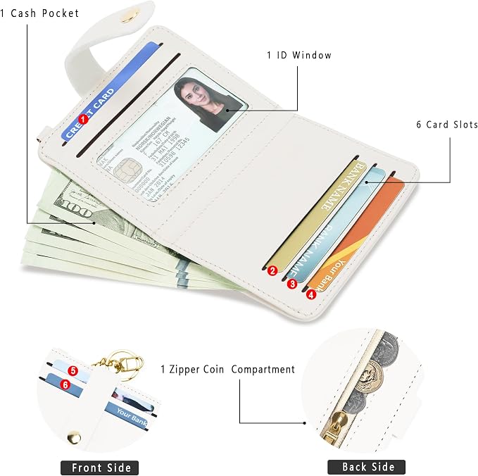 Airkit Small Wallet Women RFID, PU Leather Card Holder - Image 2