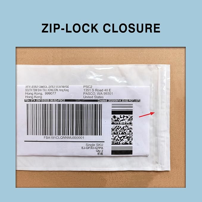 6.7'' x 10'' Zipper Closure Packing List Envelope, Packing List Mailing - Image 3
