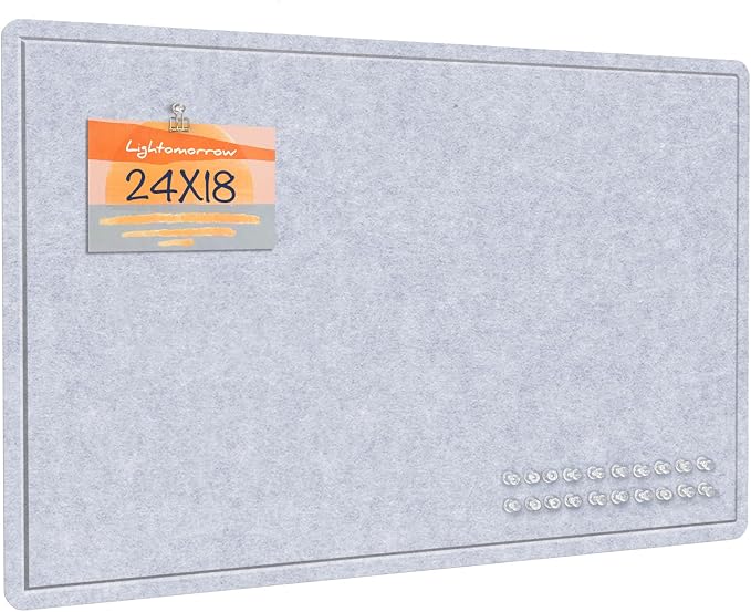 Lightomorrow Bulletin Board, 24 x 18 inches Felt Board by Lightomorrow
