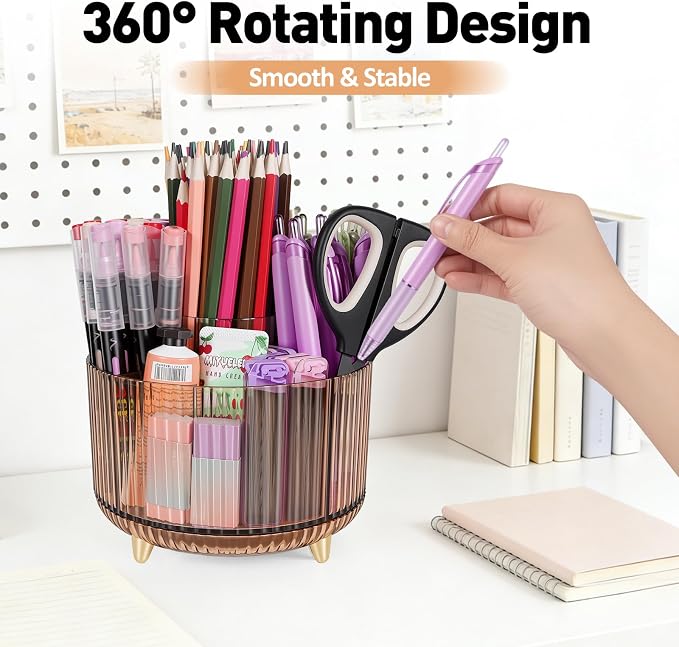 360 Rotating Pen Pencil Holder for Desk, Pen Organizer - Image 3