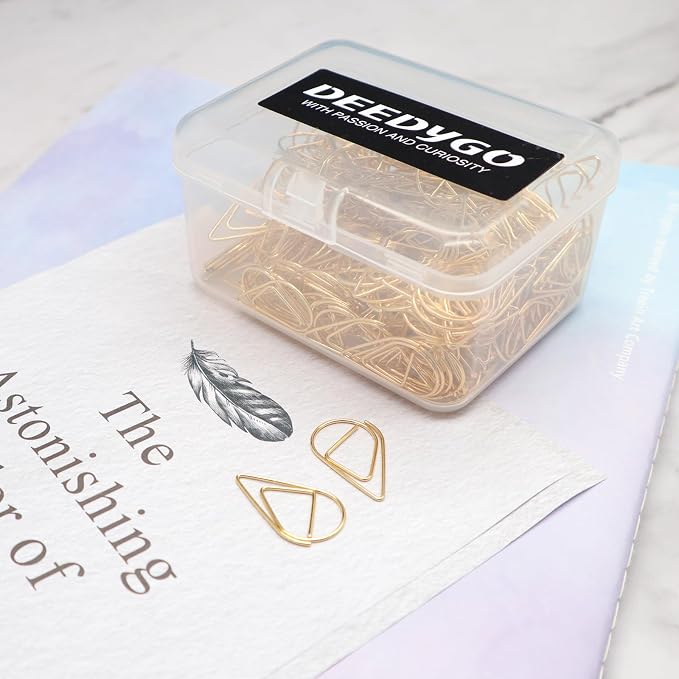 DEEDYGO 120 PCS Gold Paper Clips Teardrop Medium/1.3 Inch | Stainless Steel - Image 7