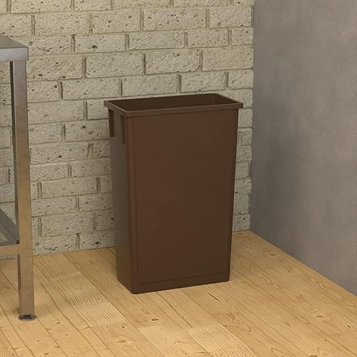 23 Gallon Brown Slim Jim Trash Can-DeskLoop Office