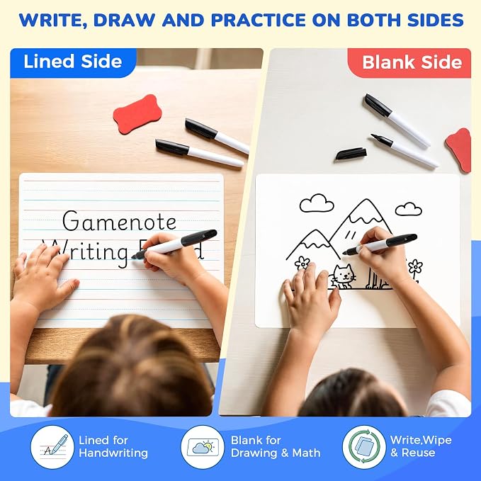 GAMENOTE 6 Pack Small Dry Erase Boards - Image 3