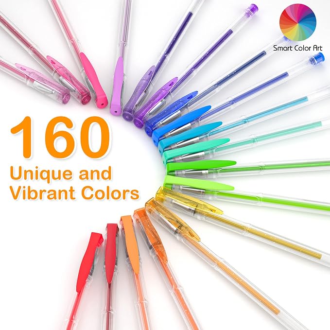 320 Pack Gel Pens Set, Smart Color Art 160 Colors Gel Pen - Image 3