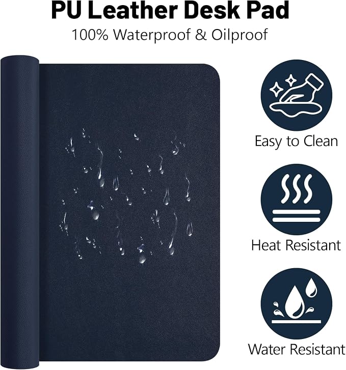 Desk Pad Mat, Computer Mouse Pad Non-Slip, Waterproof Keyboard Mats - Image 2