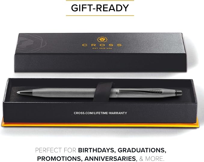 Cross Classic Century Slate Gray Engraved Diamond Pattern Ballpoint Pen - Image 5