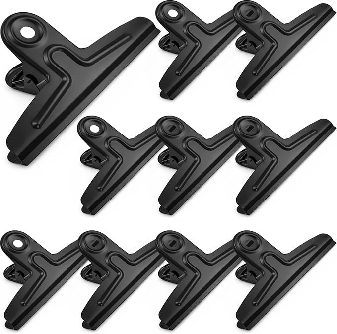Frcctre 10 Pack Extra Large Bulldog Clips, 7.9 Inches Black Jumbo Stainless by Frcctre
