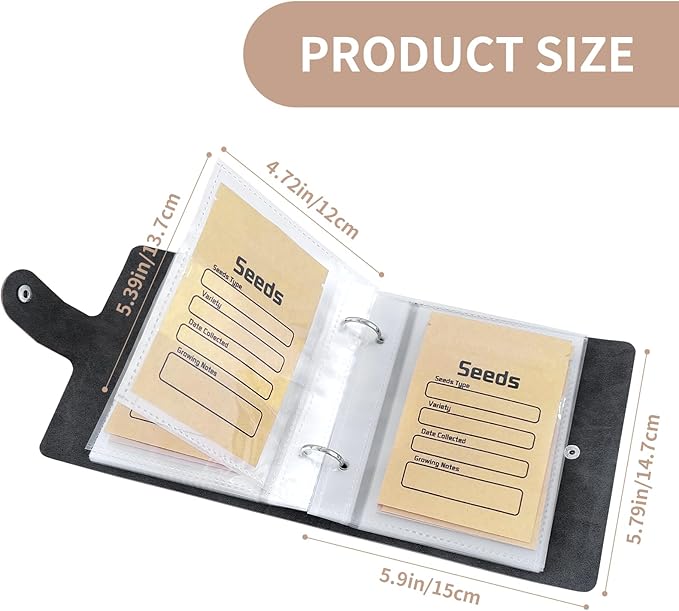 Seed Organizer Binder with 50 PCS Resealable Seed Envelopes - Image 2