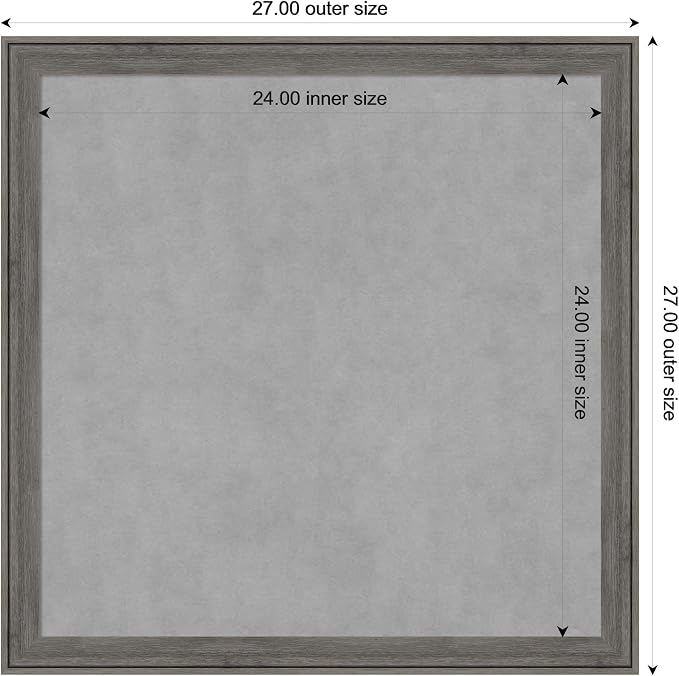 Amanti Art Grey Framed Magnetic Board 27x27 Medium Vision Board - Image 3