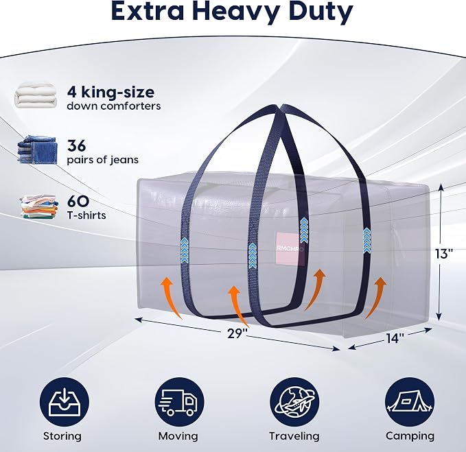 6 Pack Moving Bags Heavy Duty 210GSM - Image 2