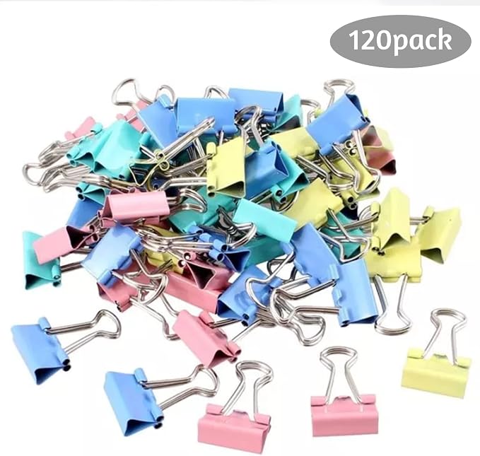 120 Pack Binder Clips 0.75 Inch, Small Paper Clamps, School and Business - Image 3