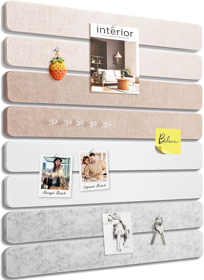 Small Cork Bulletin Board Tiles, Felt Wall Decor and Office Desk Accessories by faainit