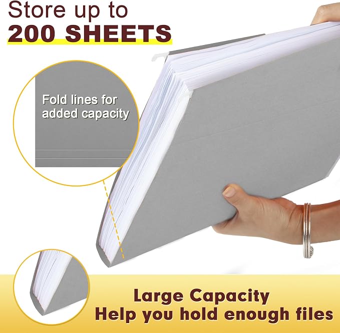 HERKKA Hanging File Folders, 30 Pack Reinforced Letter Size Hanging Folders - Image 6