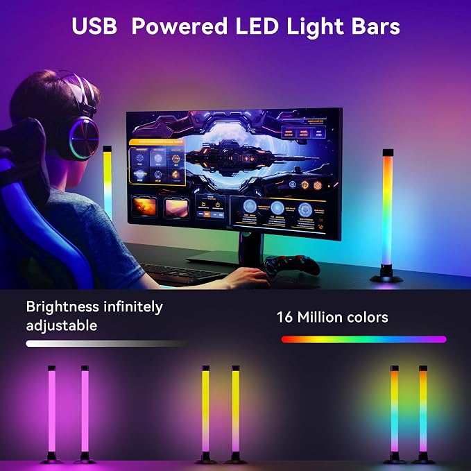 Ledagic Led Light Bar with Music Sync, Color Changing TV Backlight App & Remote - Image 4