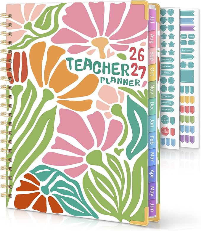 SKYDUE Teacher Planner 2026-2027 Academic Year, 8.5" x 11" Deluxe Teacher by SKYDUE