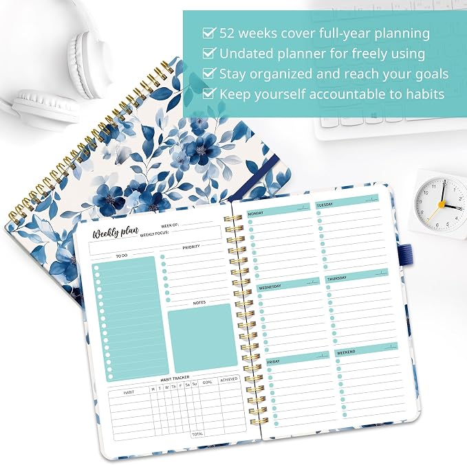 Taja Undated Weekly Planner, Weekly To Do List Notebook - Image 4