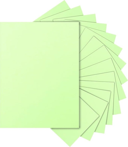 Silunkia 300 Sheets Light Green Cardstock 8.5 x 11 Craft Paper, 75lb Thick by Silunkia