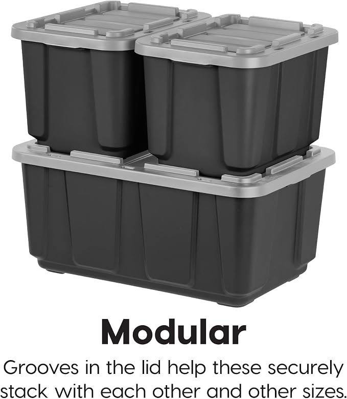 IRIS USA 4-Pack 27 Gallon Storage Bins - Image 5