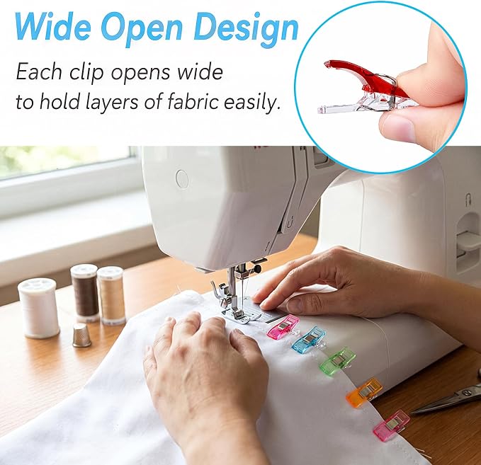 100 Pcs Multipurpose Sewing Clips Premium Quilting Fabric Clips - Image 4