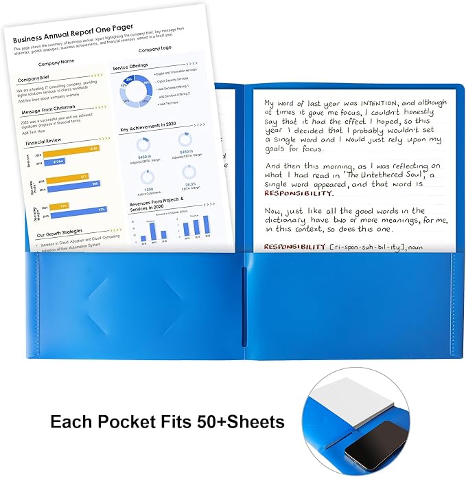 Habgp 100 Pack Plastic Folders - Image 5