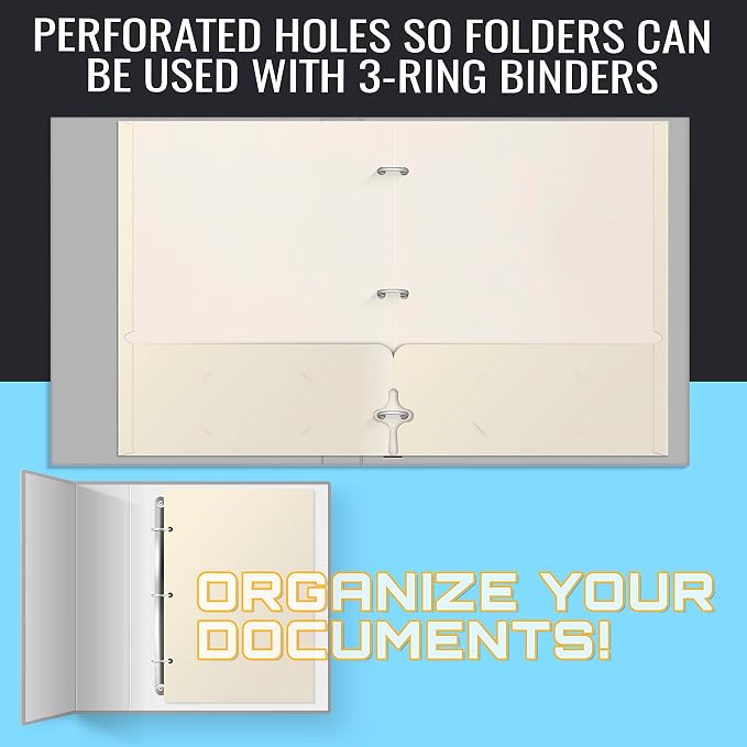 Better Office Products Two Pocket Portfolio Folders, Letter Size Paper Folders - Image 5