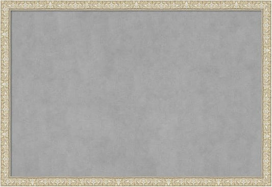 Amanti Art Silver Framed Magnetic Board 26x38 Large Vision Board by AmantiArt